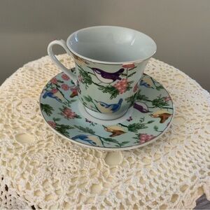 Pretty, dainty Darice floral china teacup and plate.